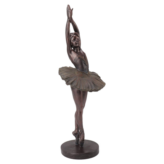 Aoutecen Elegant Artistic Bronze Finish Standing Ballerina Sculpture Statues NEW