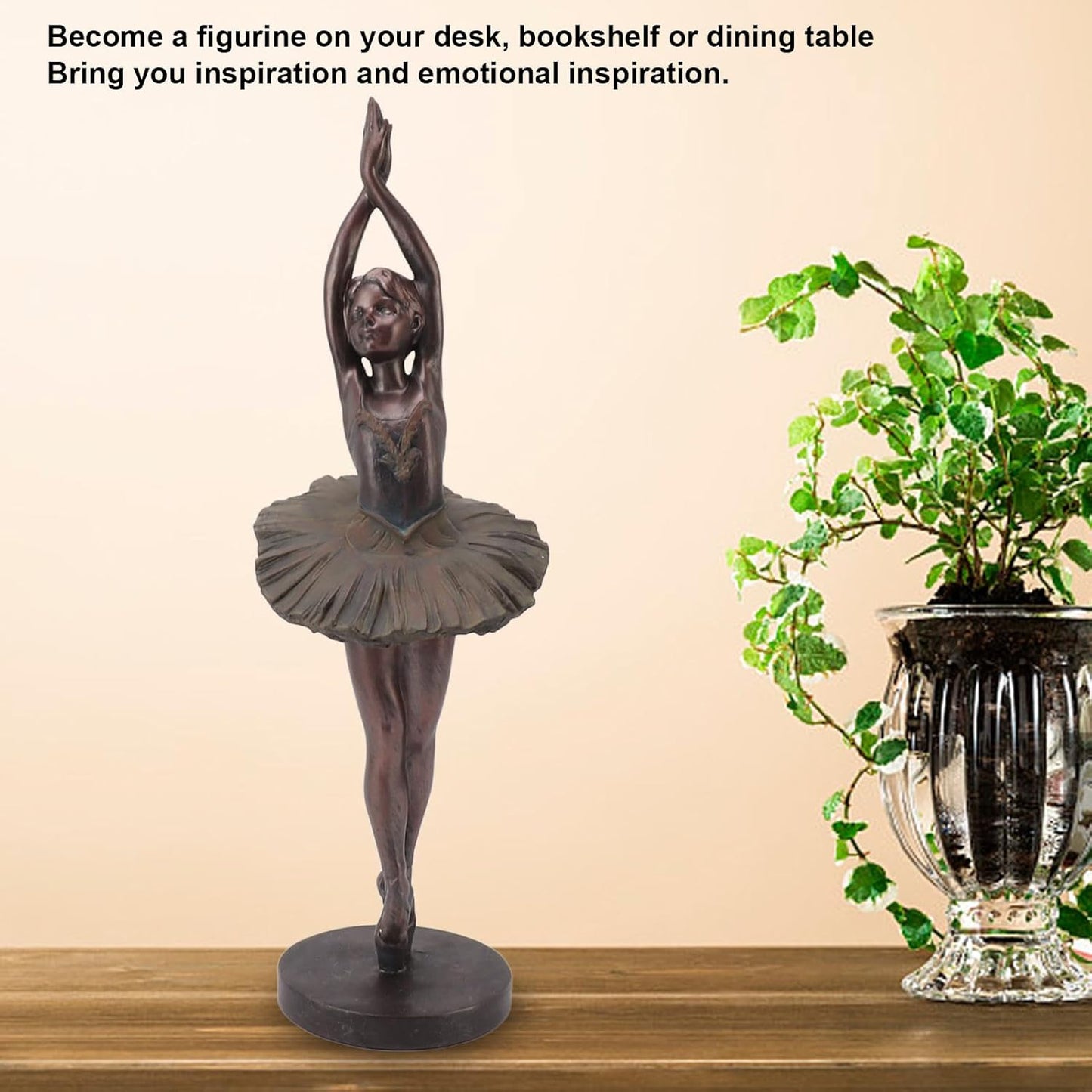 Aoutecen Elegant Artistic Bronze Finish Standing Ballerina Sculpture Statues NEW