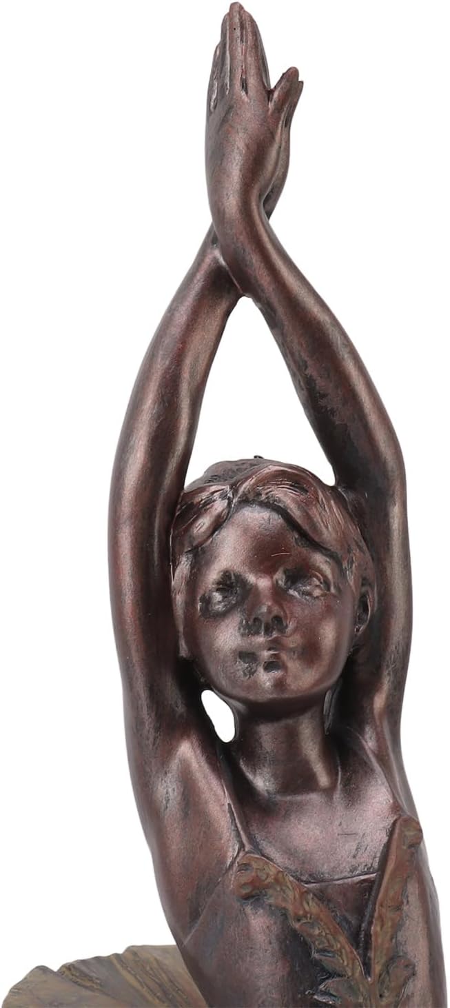 Aoutecen Elegant Artistic Bronze Finish Standing Ballerina Sculpture Statues NEW