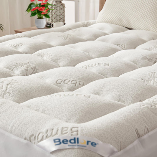 BEDLORE White Single Mattress Topper Viscose Derived from Bamboo Thick NEW