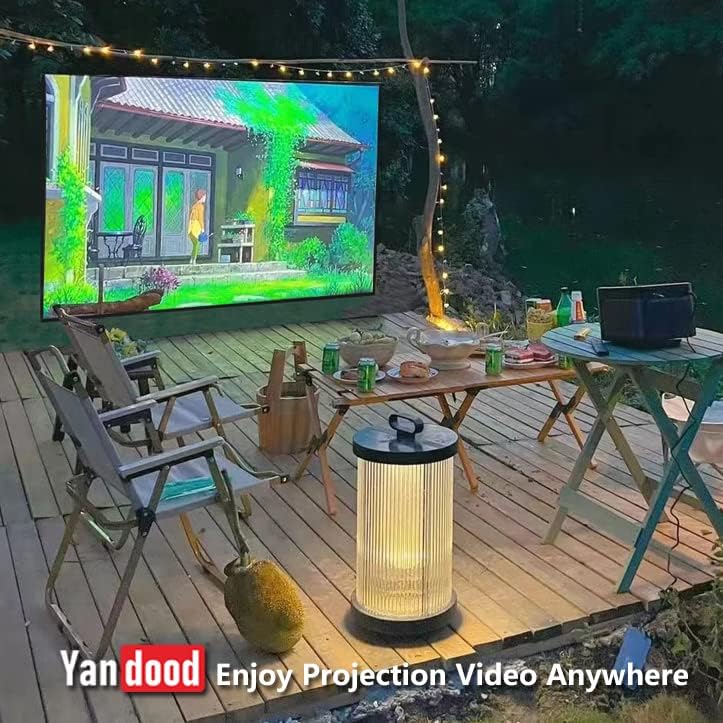 Yandood 120 Inch Portable Projection Screen with Combined Pole Frame Grey DEMO