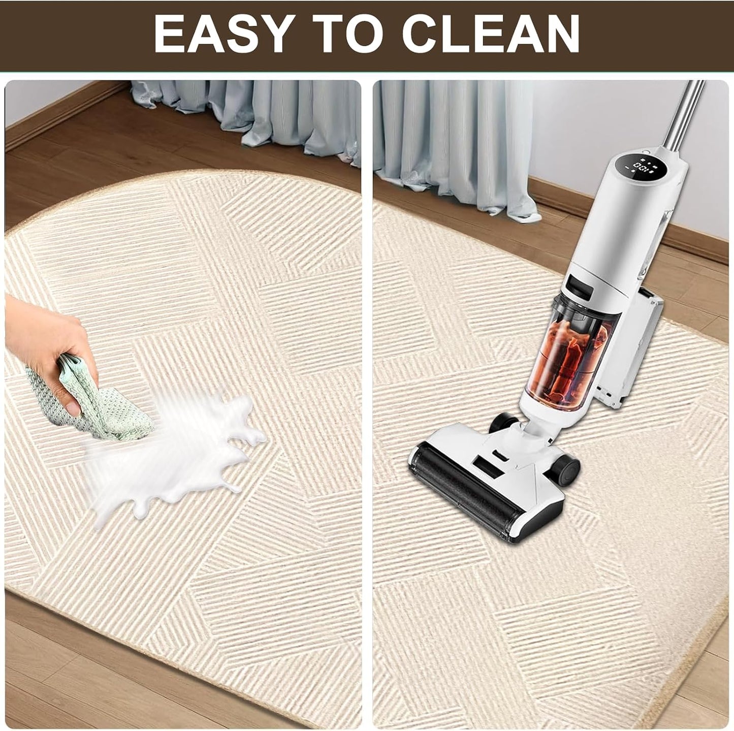 NobleHaus Multi Surface Chair Mat for Carpets & Hardwood Floors, 80 x 120 DEMO