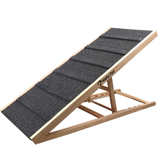 VAKA Foldable Vehicle Ramps Non-Slip Adjustable Dog Ramp for Bed, Couch, DEMO
