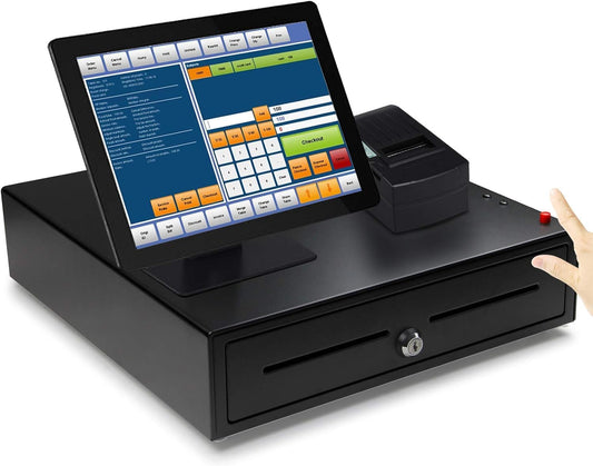16 Inch Cash Register Drawer with Manual Key and Push Button Release Lock DEMO