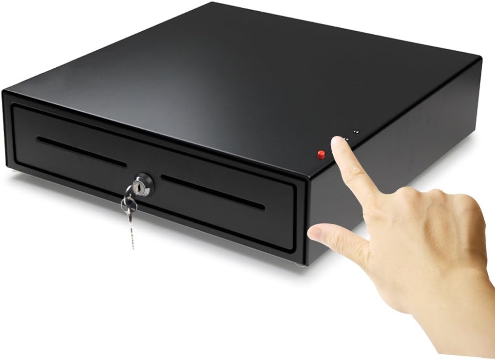 16 Inch Cash Register Drawer with Manual Key and Push Button Release Lock DEMO