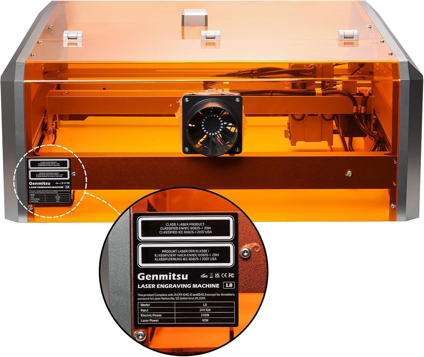 Genmitsu 40W Laser Engraver & Cutter - All-in-One Engraving Tool, Grey