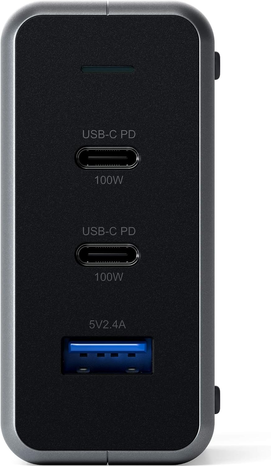 Satechi 100W USB-C PD Compact GaN Charger Fast Charging Station Space Gray NEW