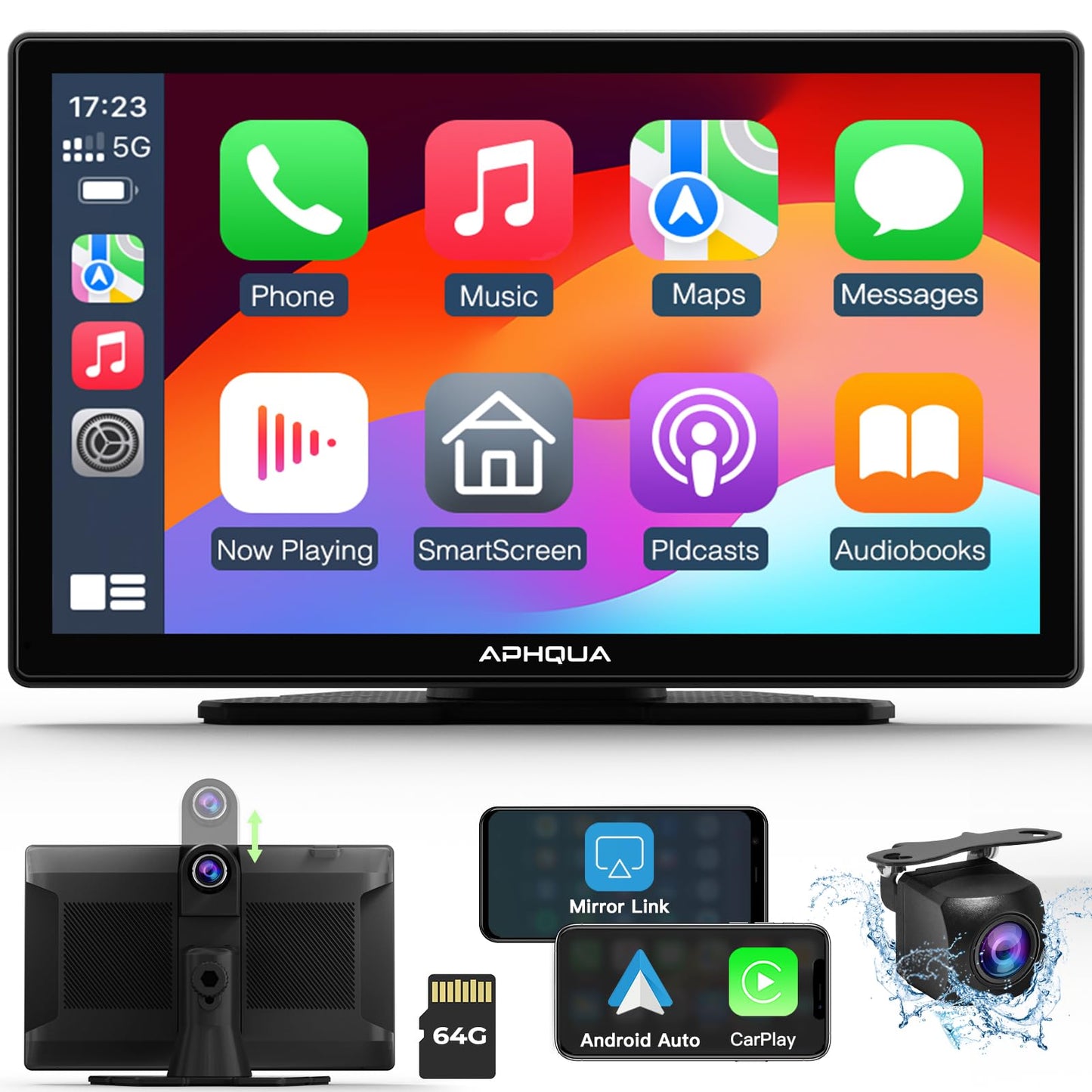 aphqua 9" On-Dash-Monitoring HD IPS On-Dash Monitoring System with 2.5K DEMO