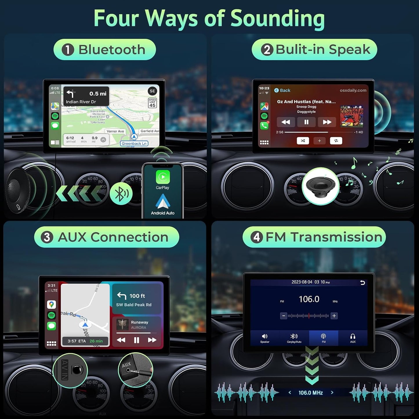 aphqua 9" On-Dash-Monitoring HD IPS On-Dash Monitoring System with 2.5K DEMO