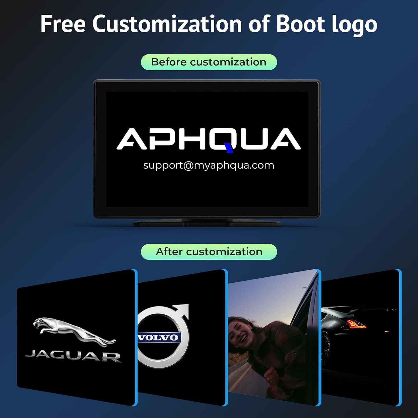aphqua 9" On-Dash-Monitoring HD IPS On-Dash Monitoring System with 2.5K DEMO
