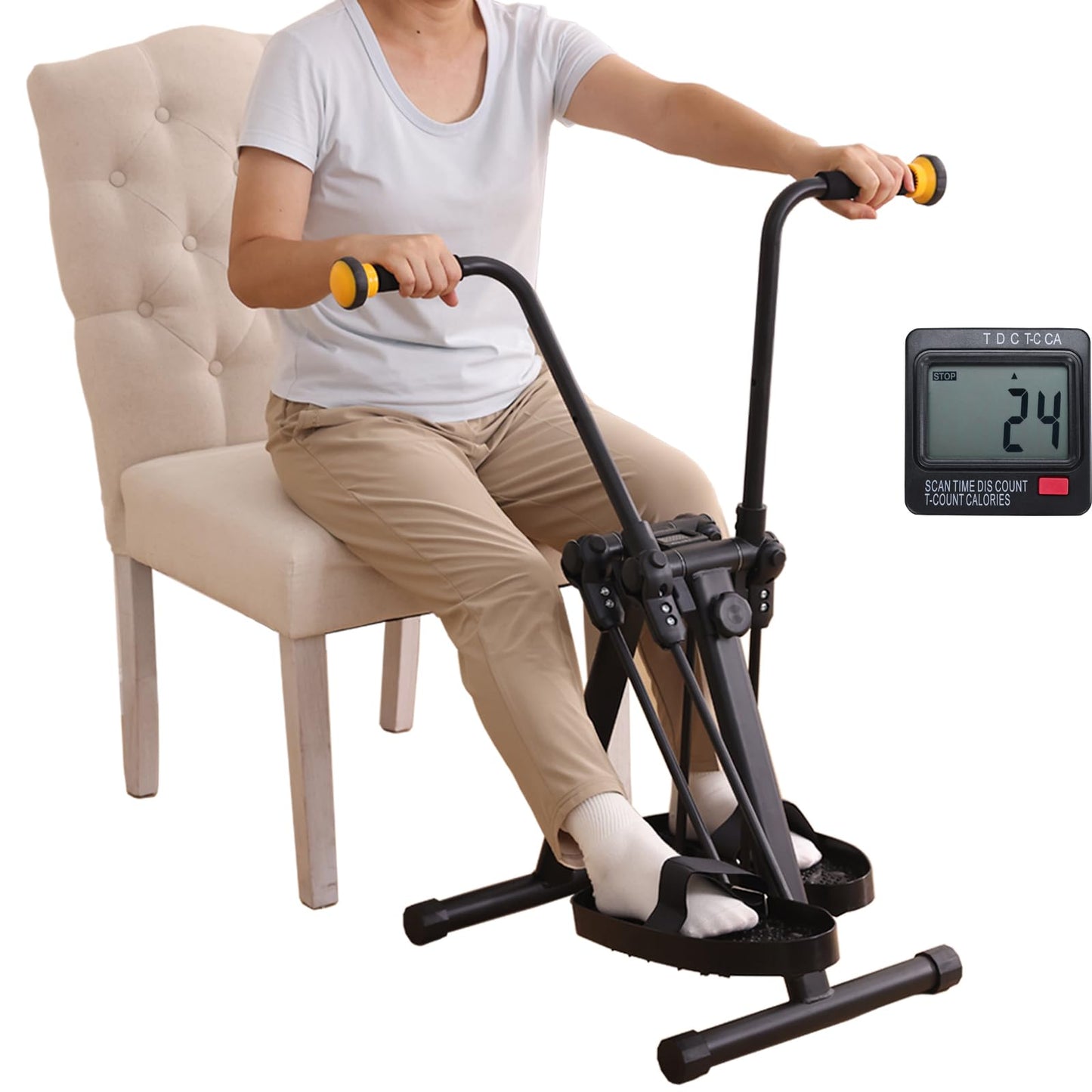 MDODM Pedal Exerciser Bike for Seniors Arm Leg Hand Knee Elderly Exercise NEW