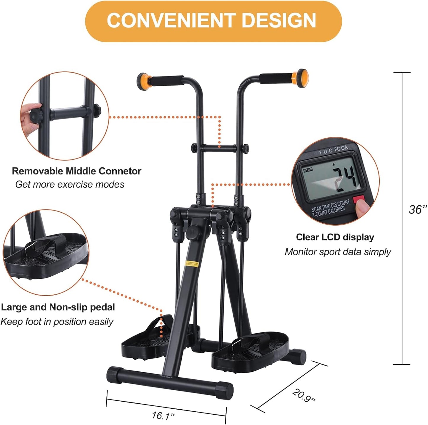 MDODM Pedal Exerciser Bike for Seniors Arm Leg Hand Knee Elderly Exercise NEW