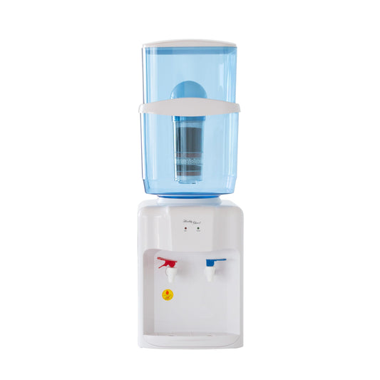 HEALTHY CHOICE Dual-Tap Water Dispenser Hot and Cold Compact Jugs Blue NEW