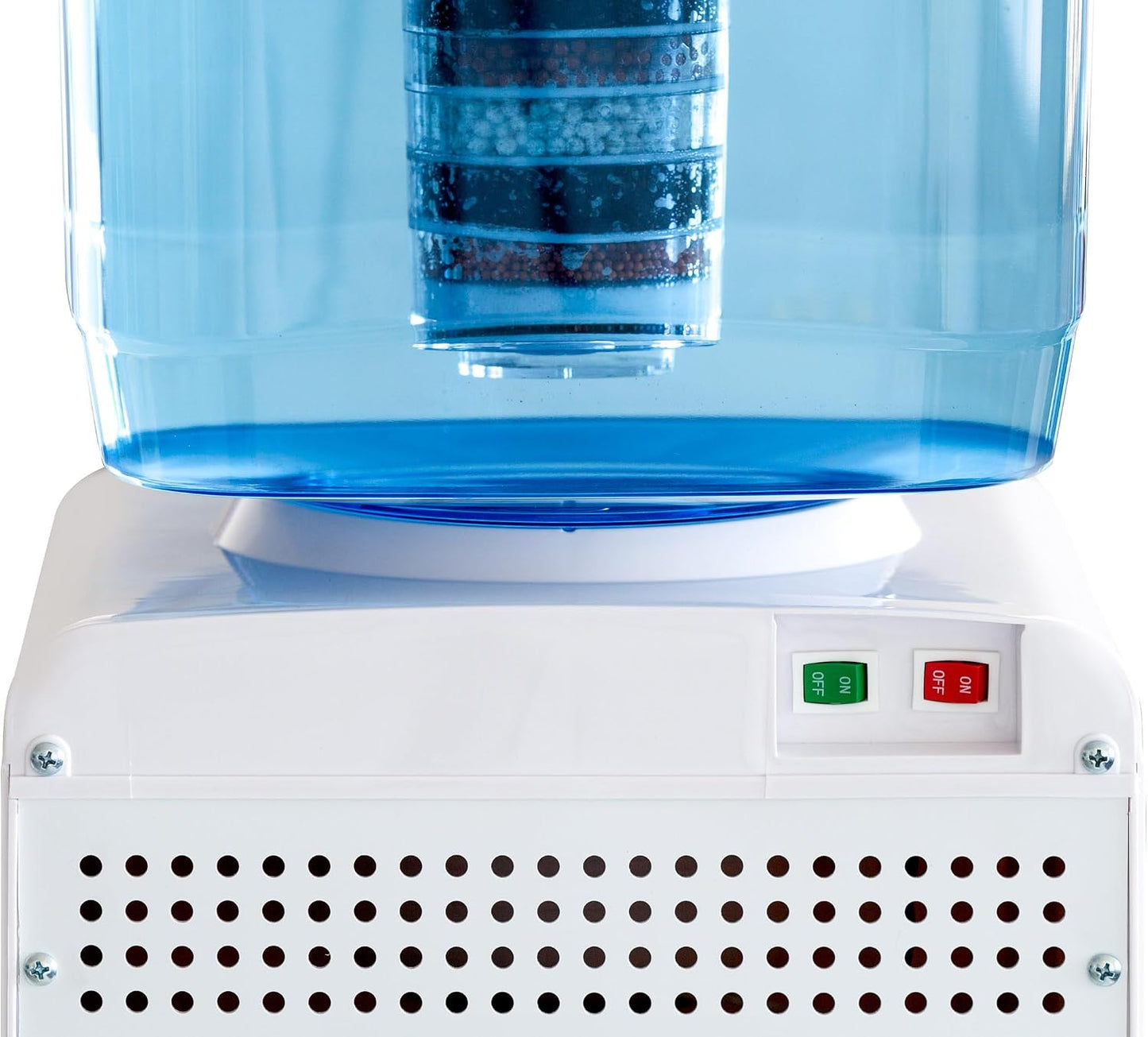 HEALTHY CHOICE Dual-Tap Water Dispenser Hot and Cold Compact Jugs Blue NEW