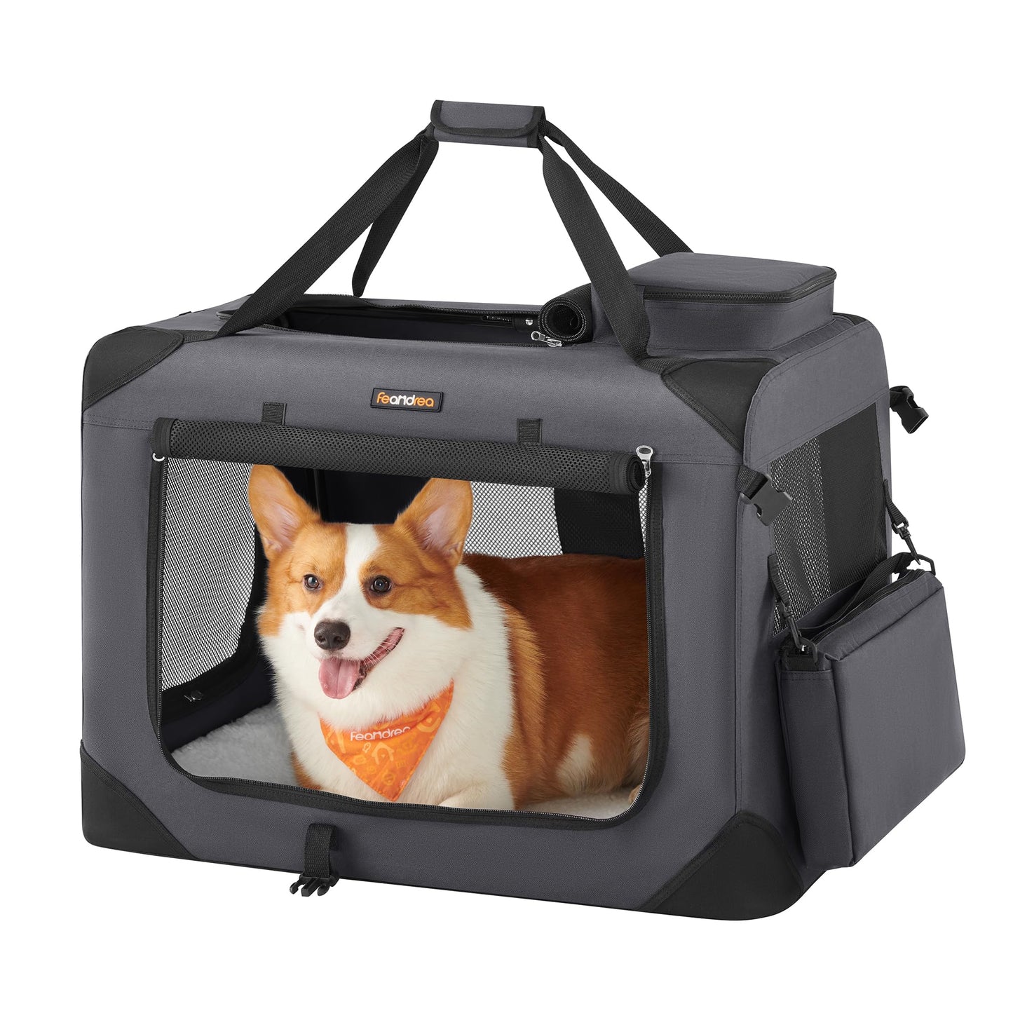 Feandrea Foldable Portable Soft-Sided Pet Carrier for Cats and Small Dogs, DEMO