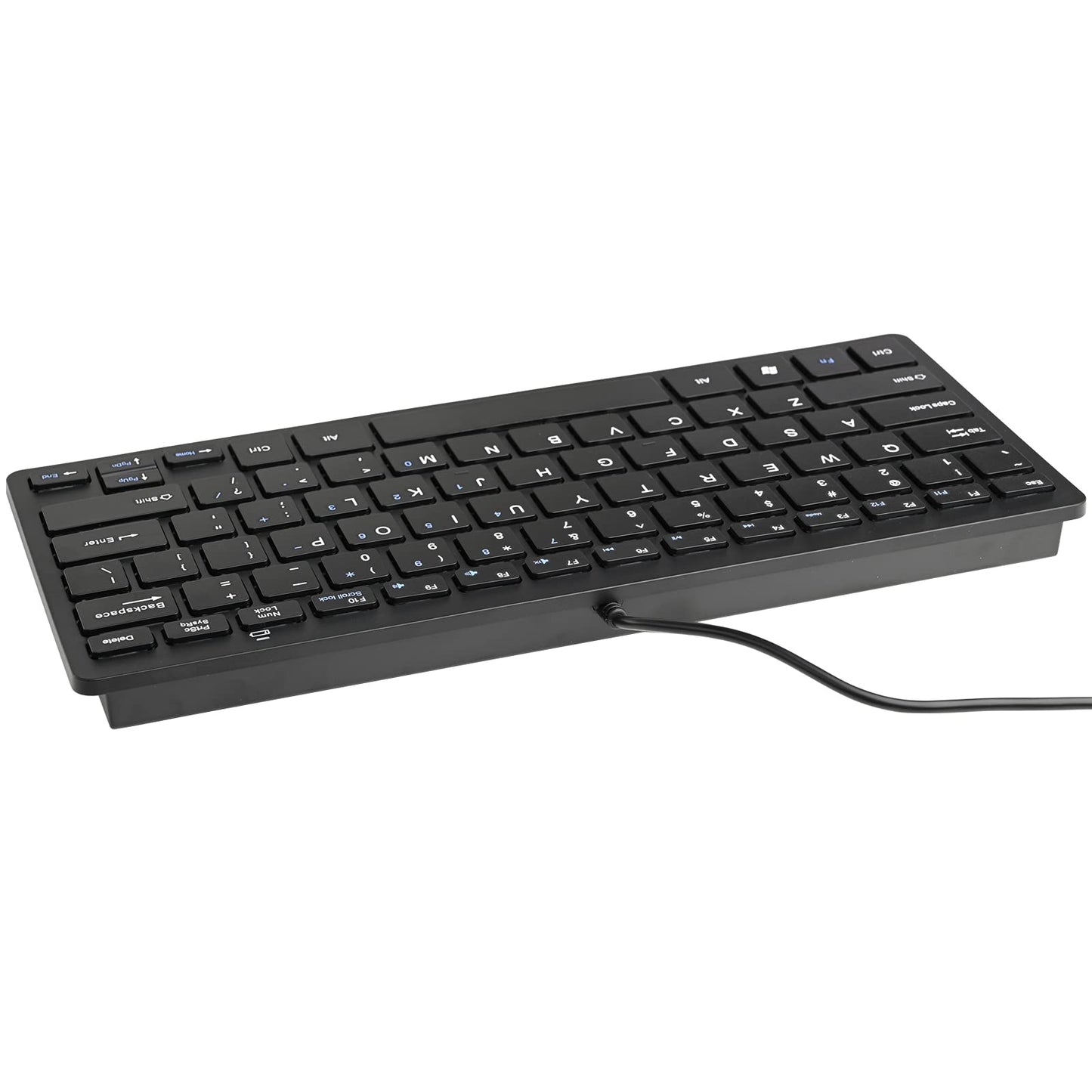 iKKEGOL Compact Keyboards USB-C Wired Keyboard - Slim Portable Black NEW