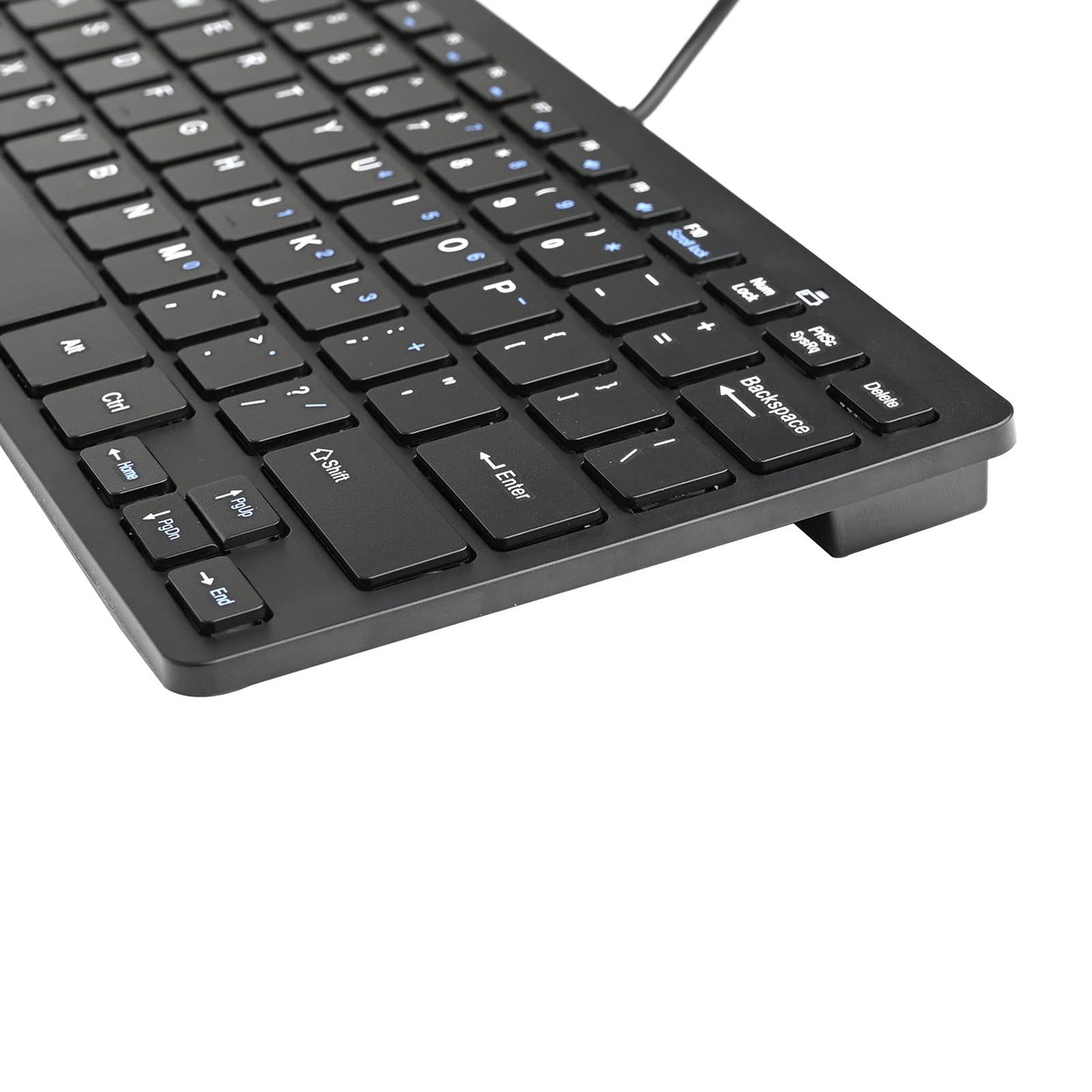 iKKEGOL Compact Keyboards USB-C Wired Keyboard - Slim Portable Black NEW