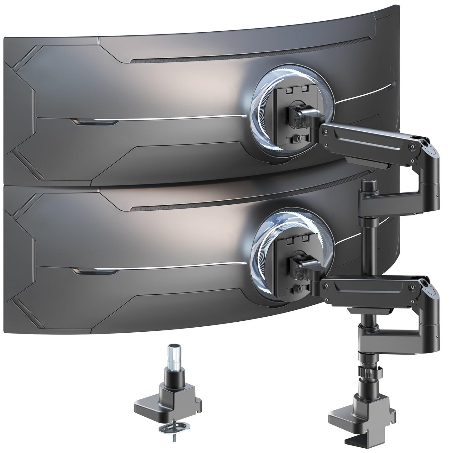 IMtKotW Premium Aluminium Dual Monitor Stand for 17-49 Inch Screens up to DEMO