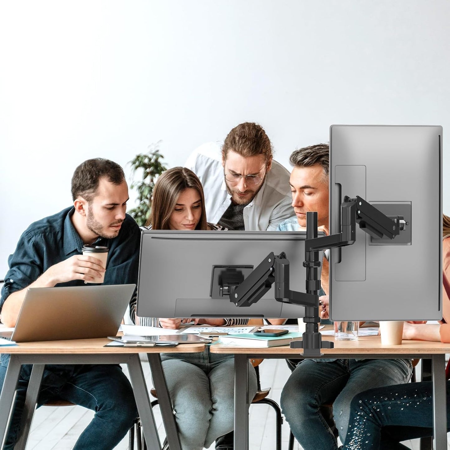 IMtKotW Premium Aluminium Dual Monitor Stand for 17-49 Inch Screens up to DEMO