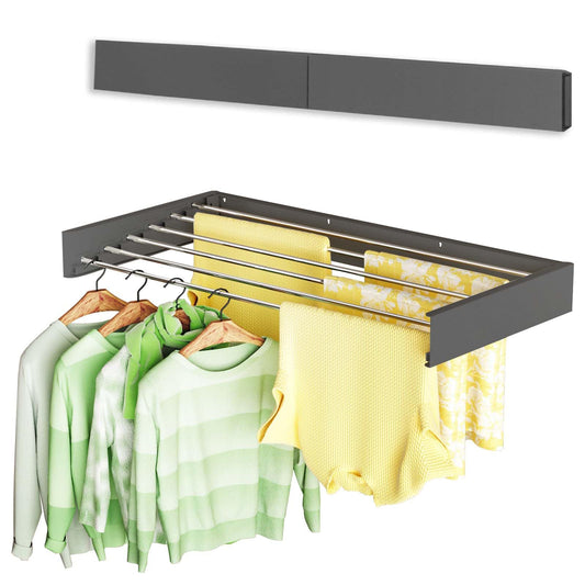 Vikaqi Wall-Mounted Clothes Drying Rack Foldable Stainless Steel 100CM Wide NEW
