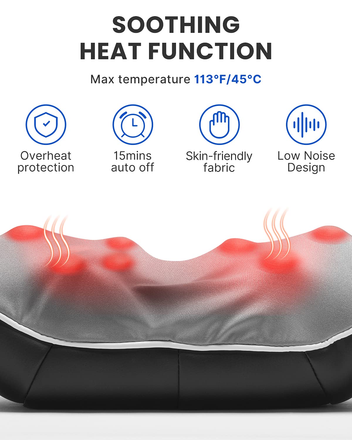 RENPHO Shiatsu Neck & Shoulder Massager with Heat for Deep Tissue Kneading DEMO