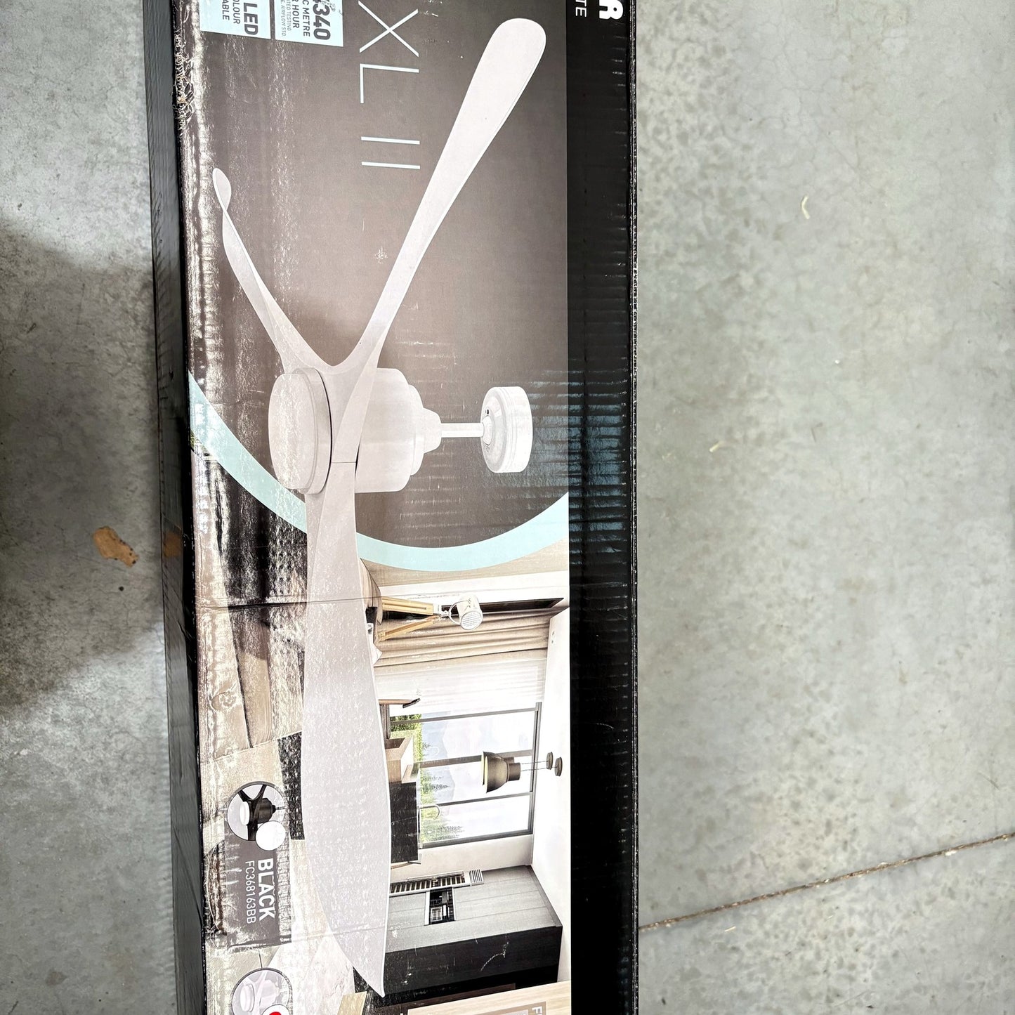 Mercator Eagle XL II Fan LED Ceiling Fan with Light, White, 167cm DEMO