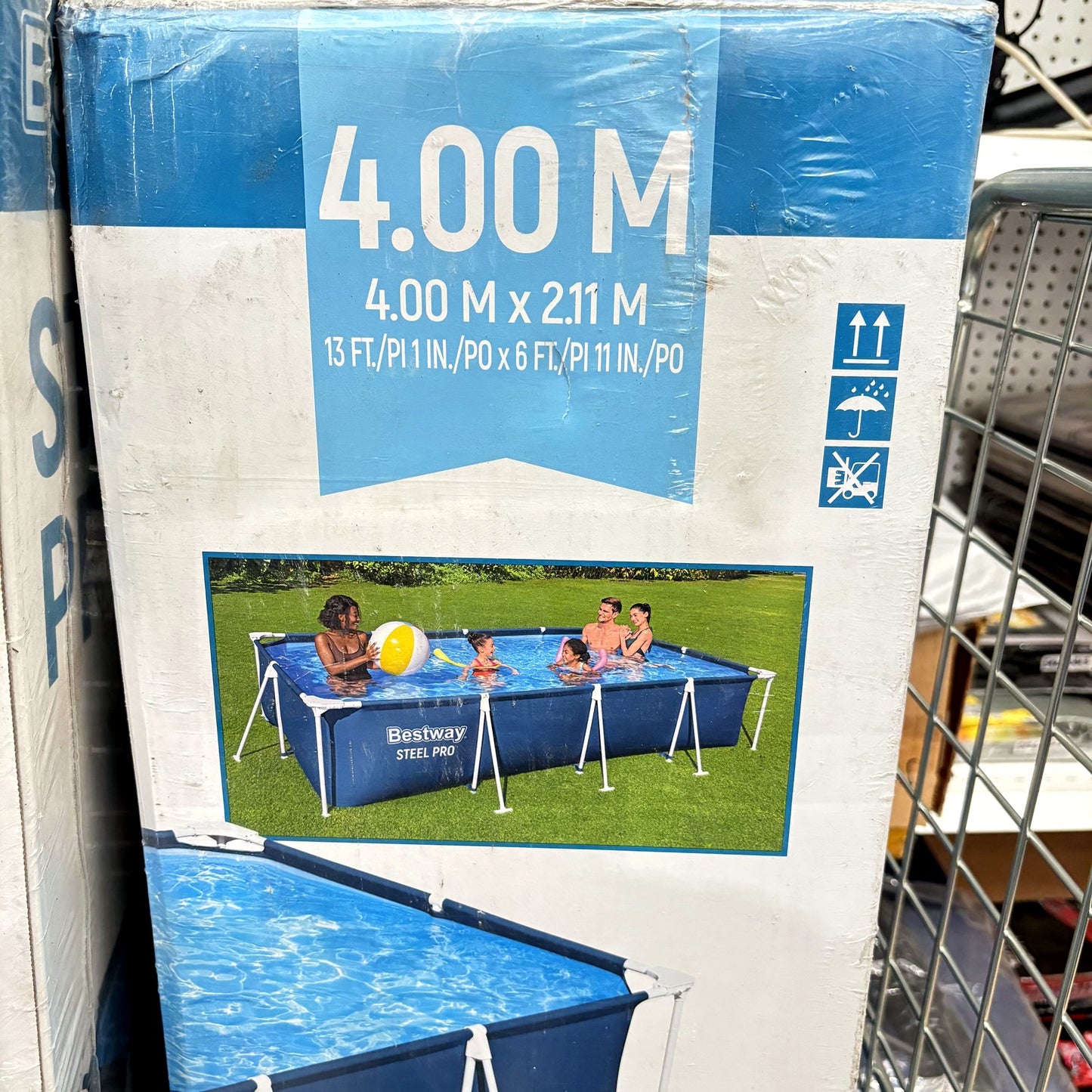 Bestway Rectangular Above-Ground Steel Frame Pool 5700L Multicolour Framed DEMO