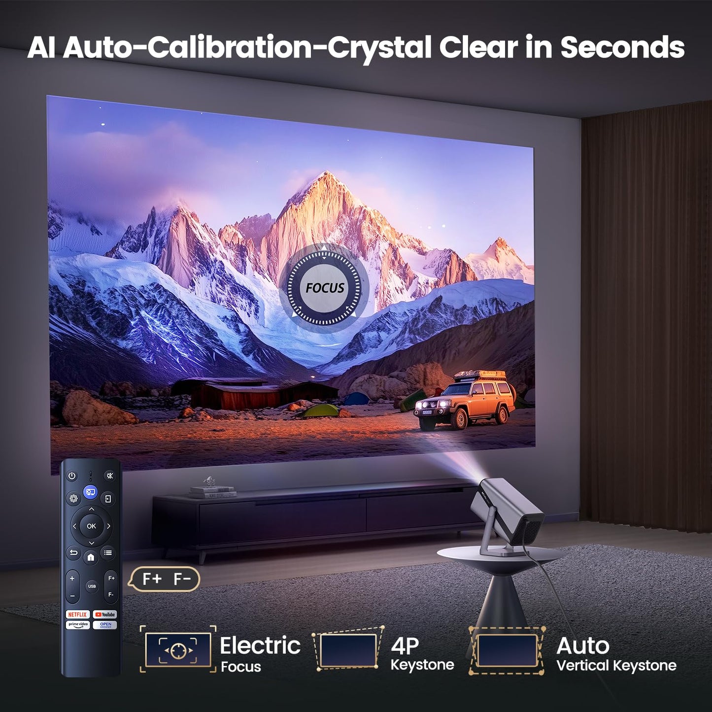 iWIMIUS 1080P Projectors Bluetooth WiFi Video Projector Full HD Auto DEMO