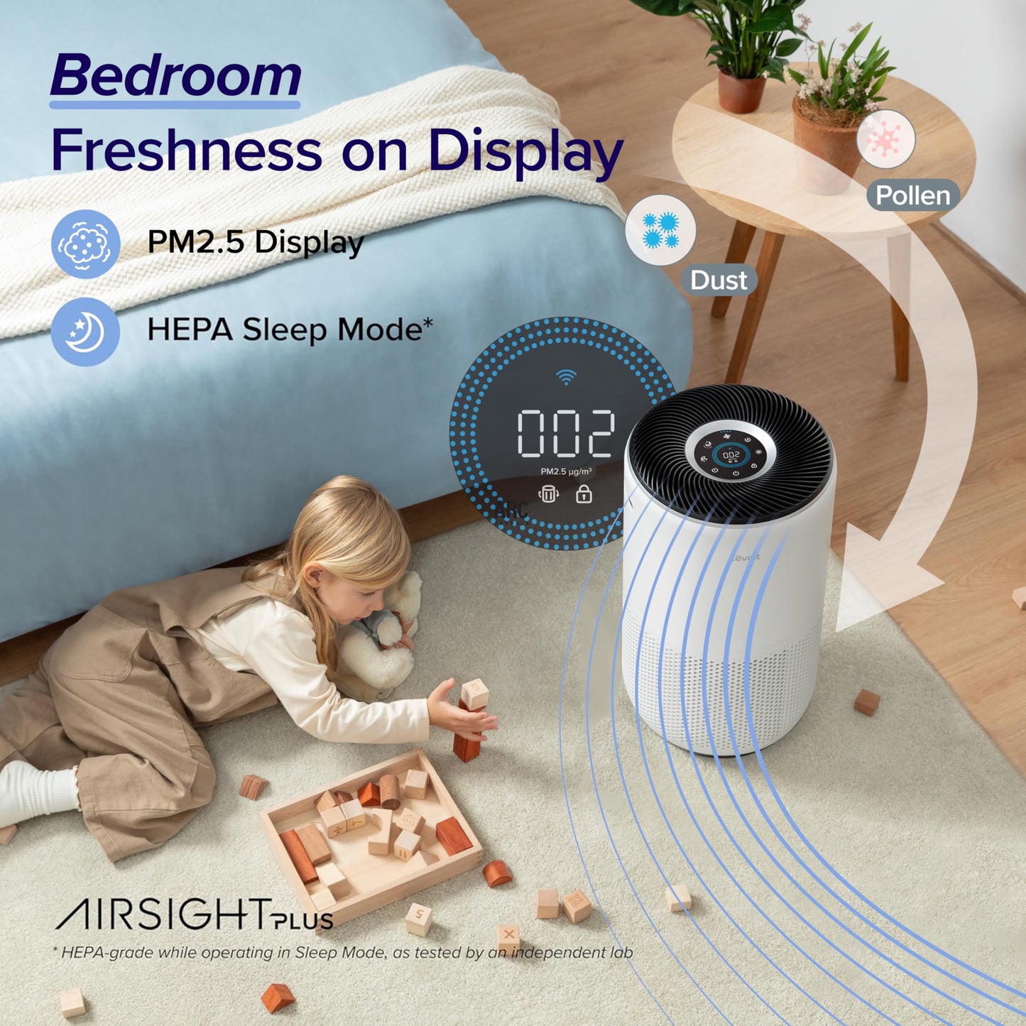Levoit Core400S Air Purifiers Smart HEPA Air Purifier for Large Rooms, DEMO