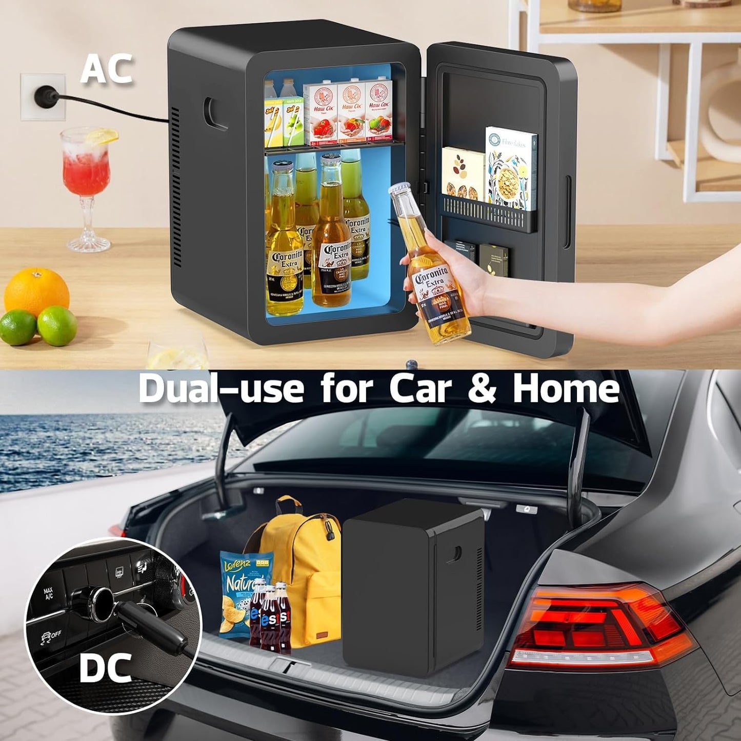 Cobuy 22L Refrigerators Portable Mini Fridge Cooler and Warmer for Car, DEMO