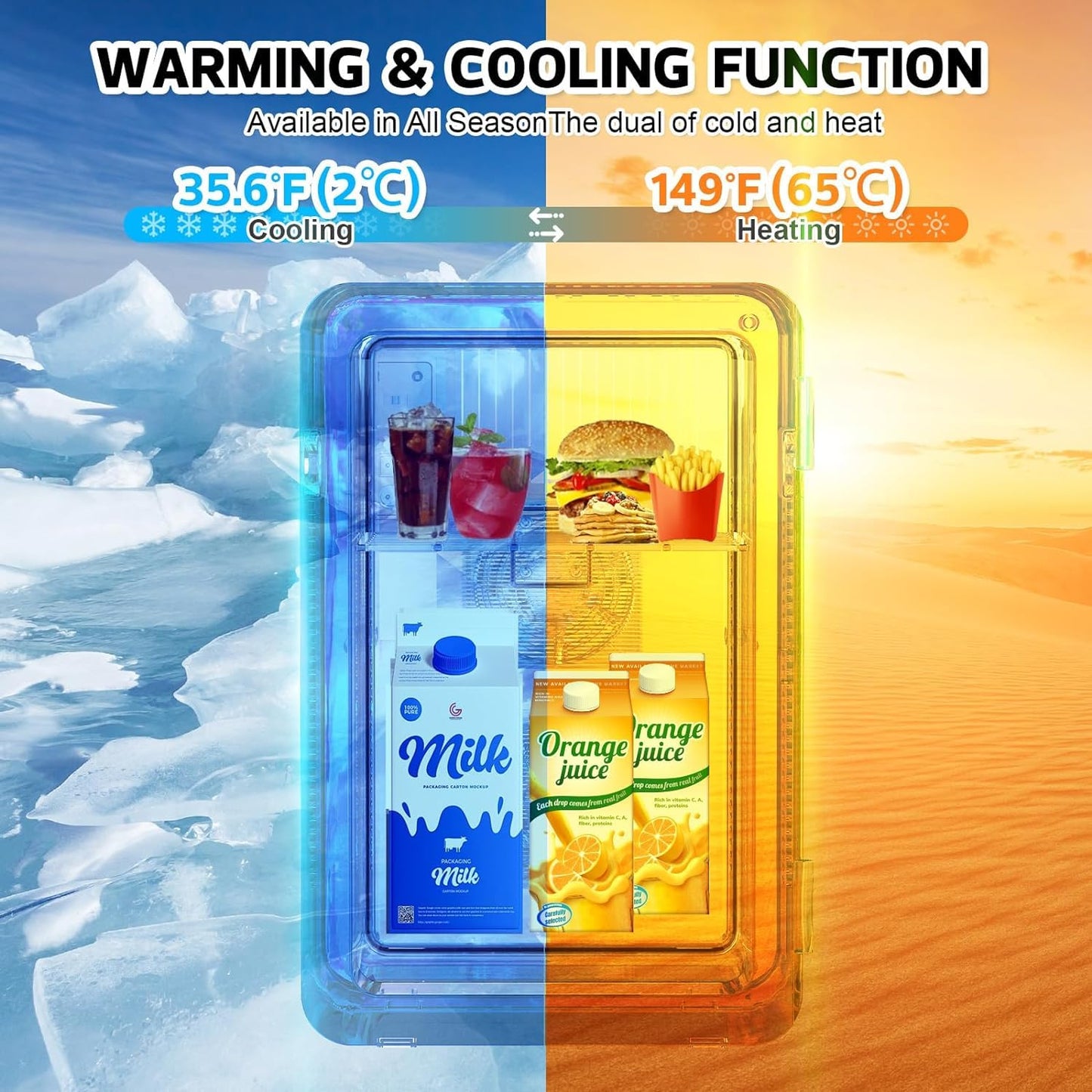 Cobuy 22L Refrigerators Portable Mini Fridge Cooler and Warmer for Car, DEMO