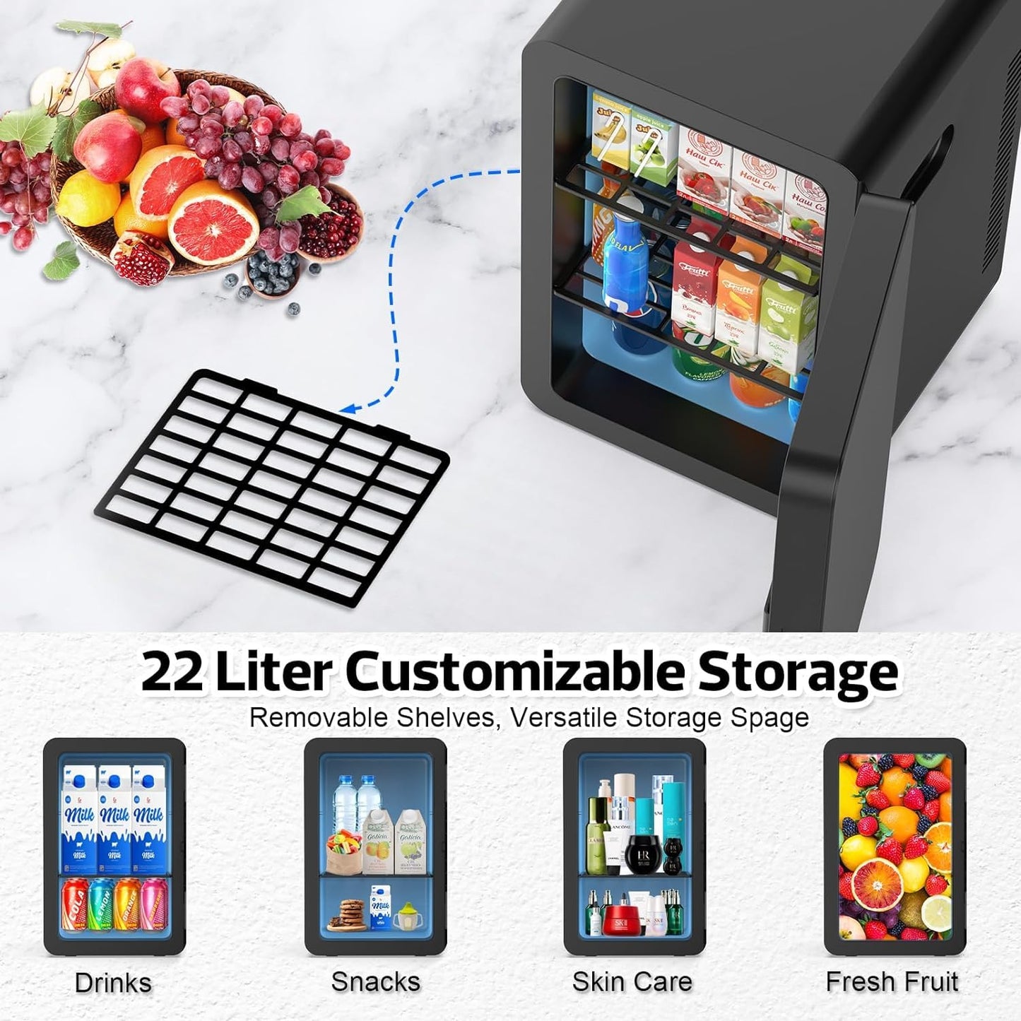 Cobuy 22L Refrigerators Portable Mini Fridge Cooler and Warmer for Car, DEMO