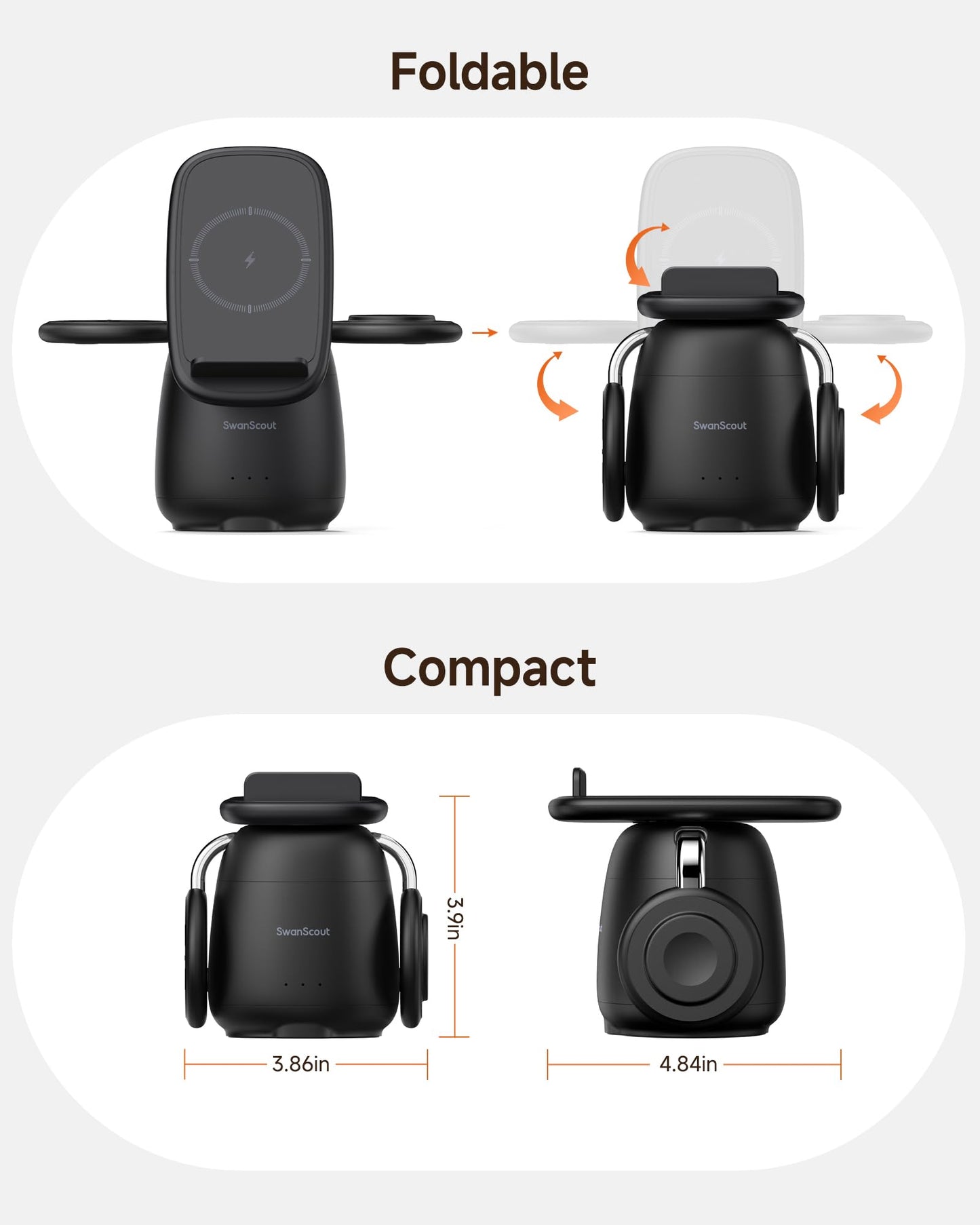 SwanScout 3-in-1 Induction Chargers Wireless Charging Station for Samsung DEMO