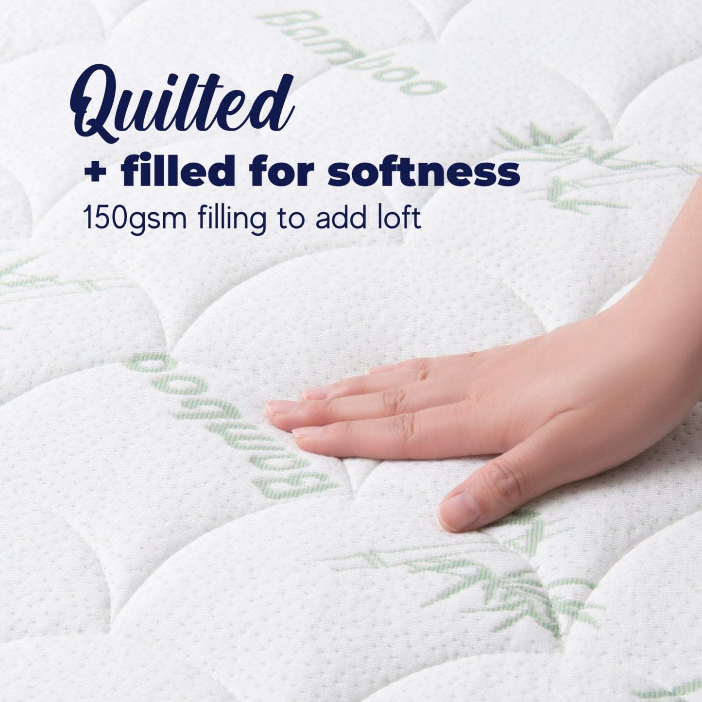 Dreamaker Bamboo Quilted Electric Blanket Queen Size 240GSM Soft White DEMO