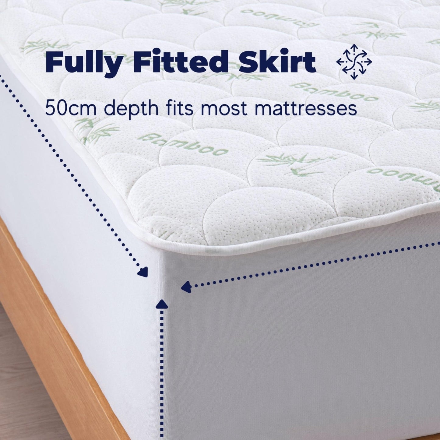 Dreamaker Bamboo Quilted Electric Blanket Queen Size 240GSM Soft White DEMO
