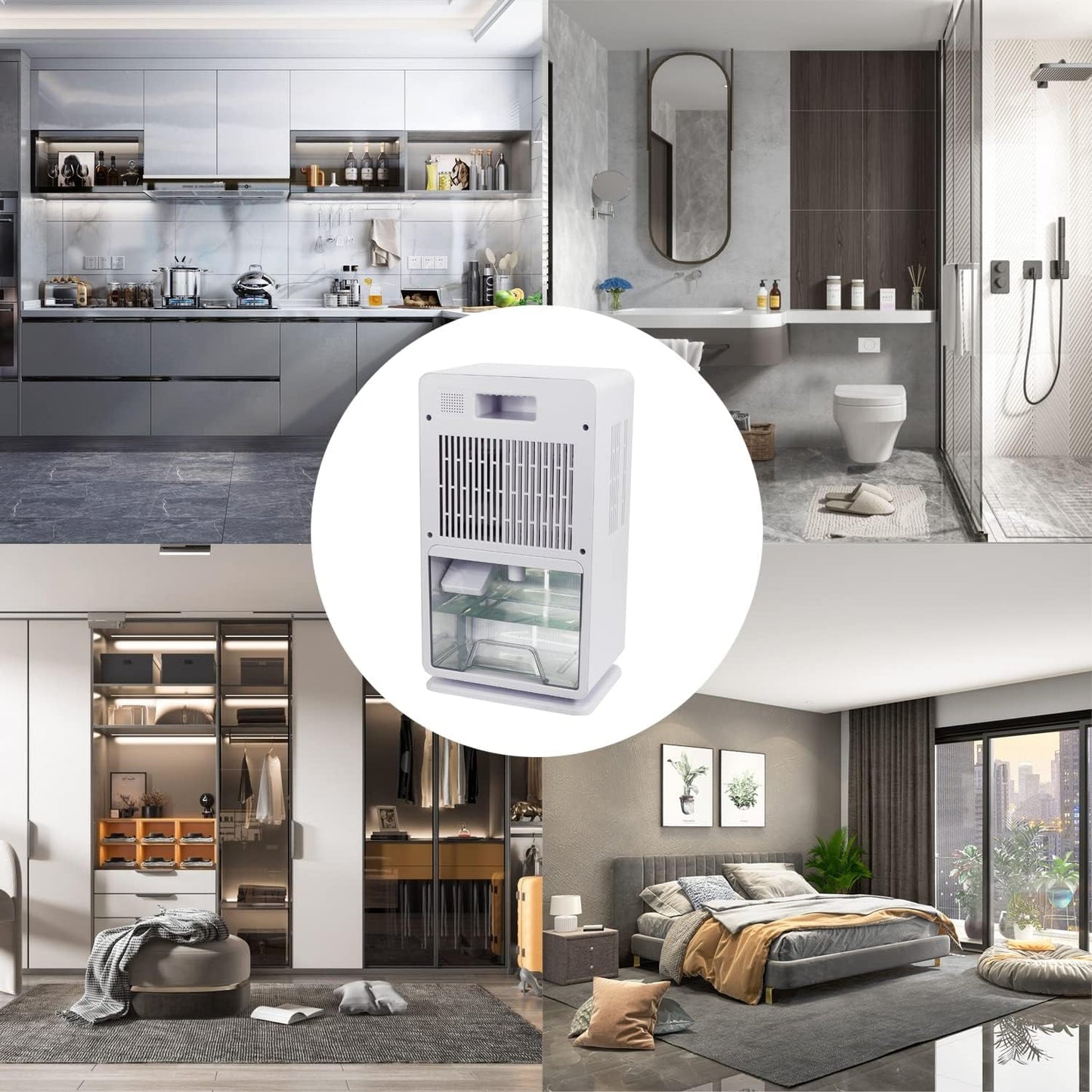Lexenic 3000ml Large White Dehumidifier for Bedroom, Home & Office Use DEMO