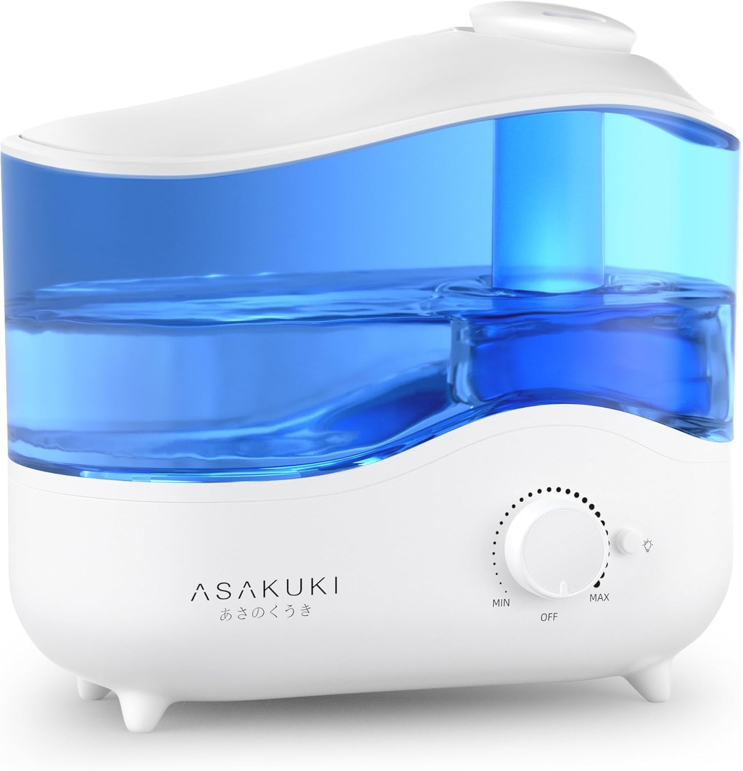 ASAKUKI 4L Top Fill Cool Mist Humidifier for Bedroom, Baby Room, BPA-Free, DEMO