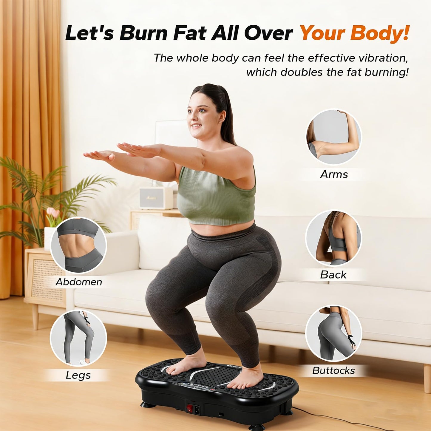 PORIYA Vibration Platform Machine with 99 Speed Levels & Remote Control DEMO