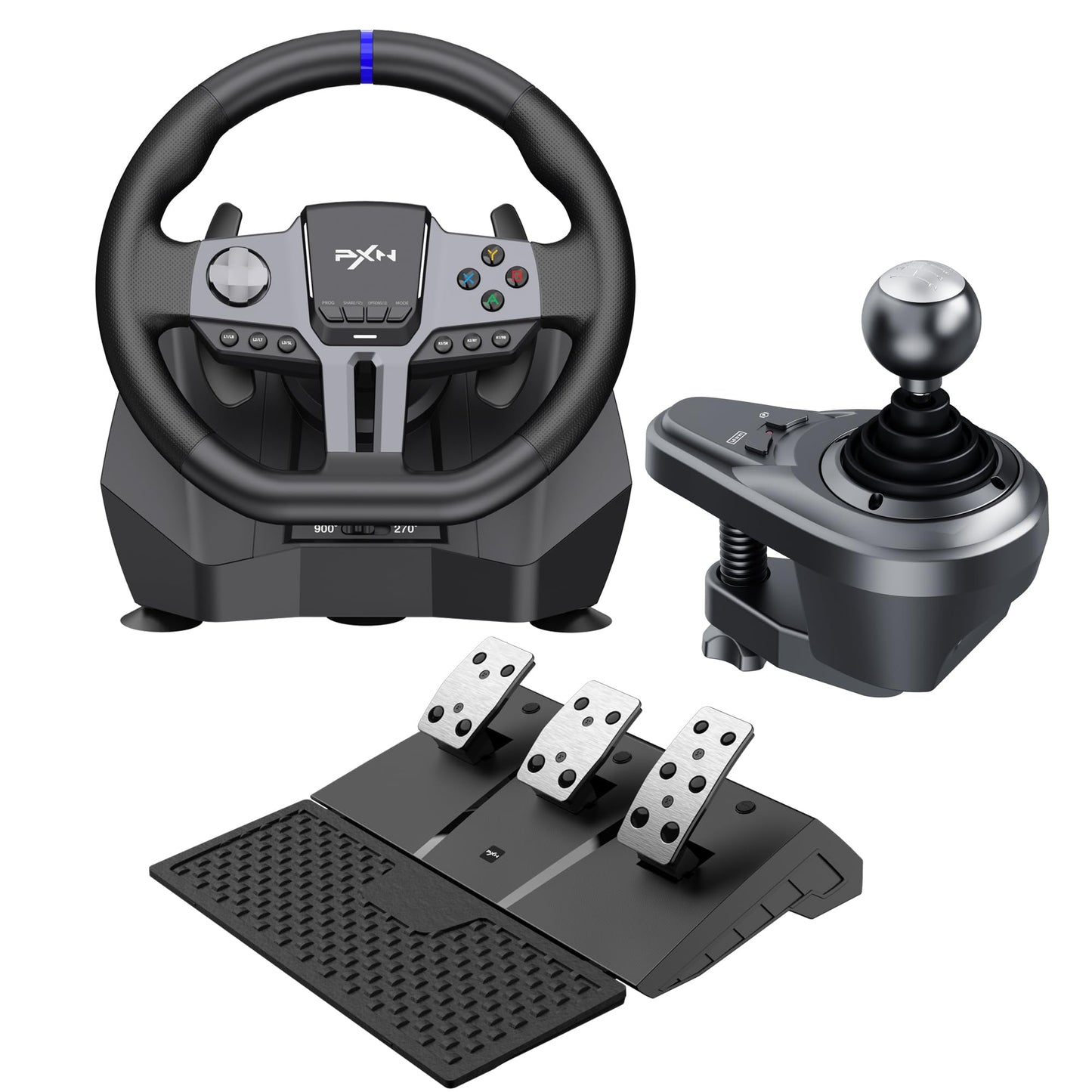 PXN V9 Controllers Gen2 PC Racing Wheel with Pedals and Shifter, 270/900 DEMO