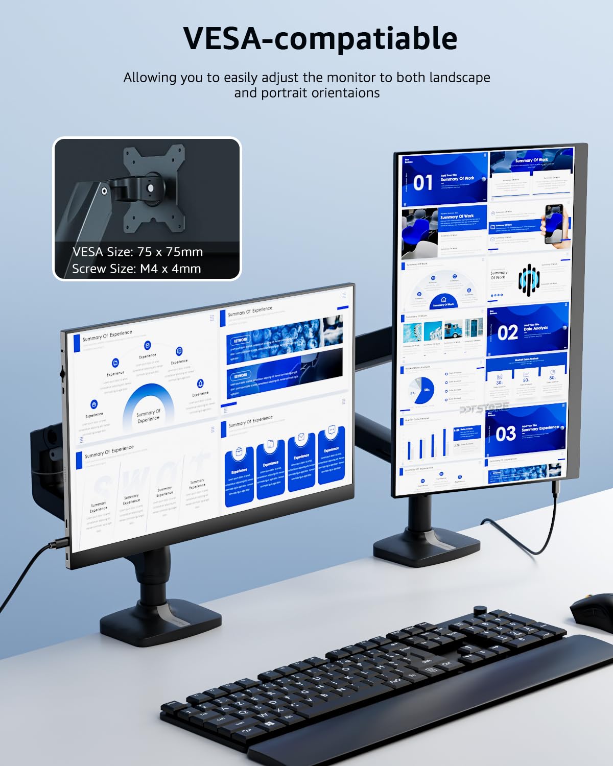 Yodoit 15.6 Monitors Inch Portable Monitor FHD 1920x1080P IPS External NEW