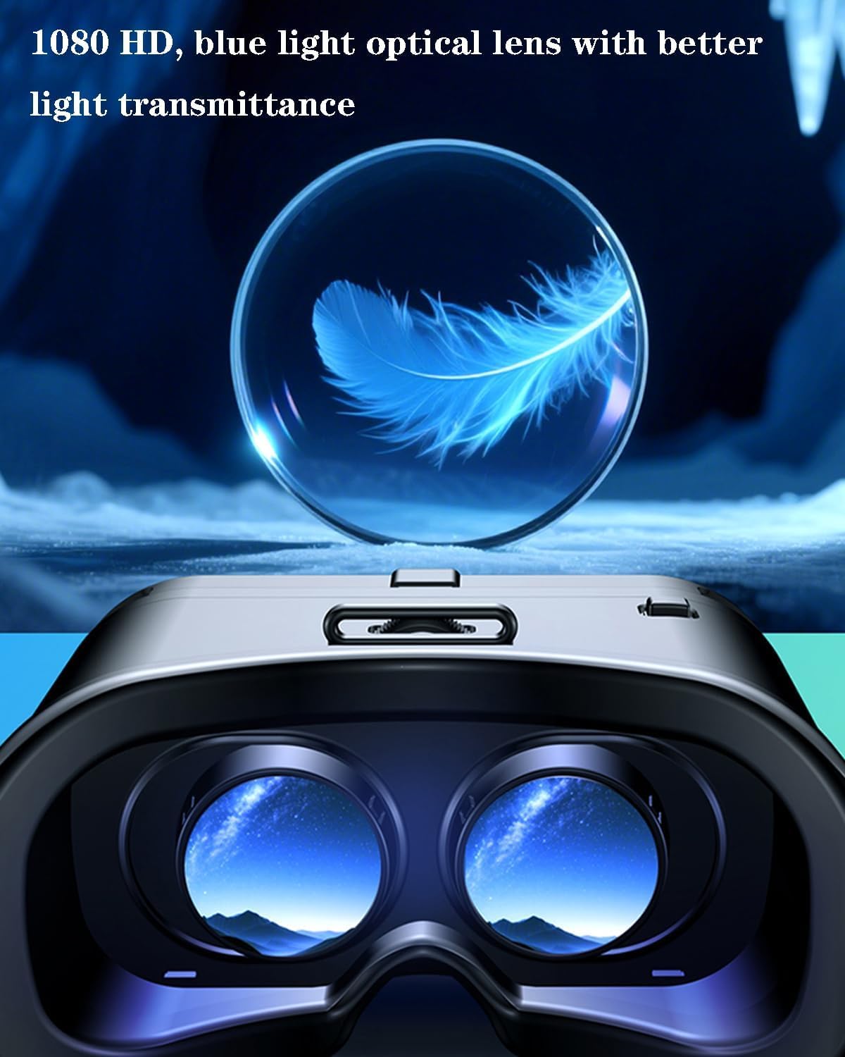 YizeLife Virtual Reality (VR) Headset with Anti-Blue Light Protection for DEMO