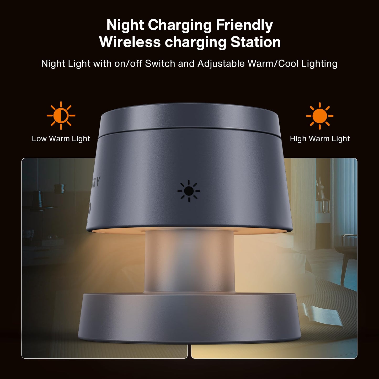 IVANKY 3-in-1 Wireless Charging Station for iPhone Induction Chargers Black DEMO