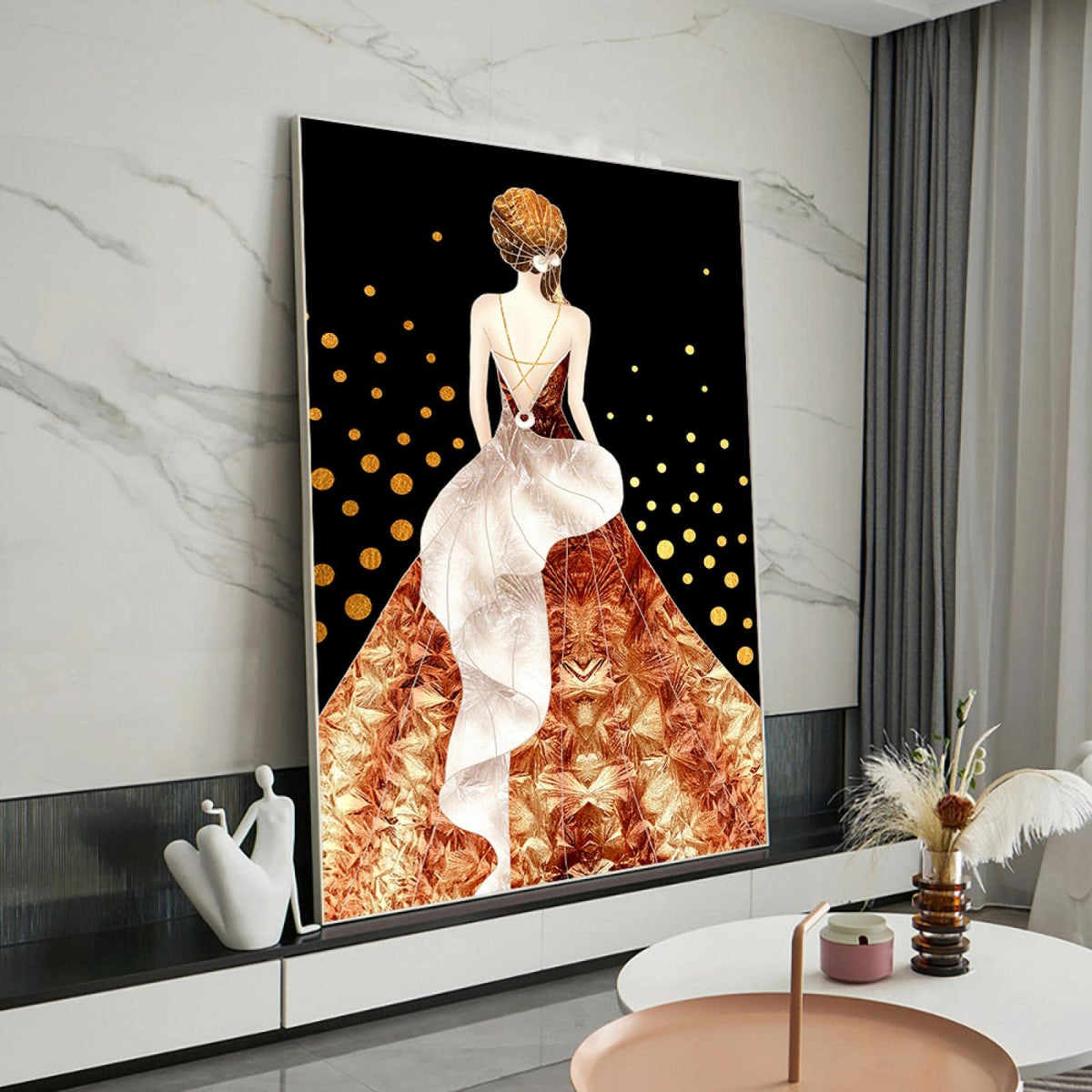 DAFLER Abstract Modern Nordic Figure Frameless Canvas Wall Art 60x90cm NEW