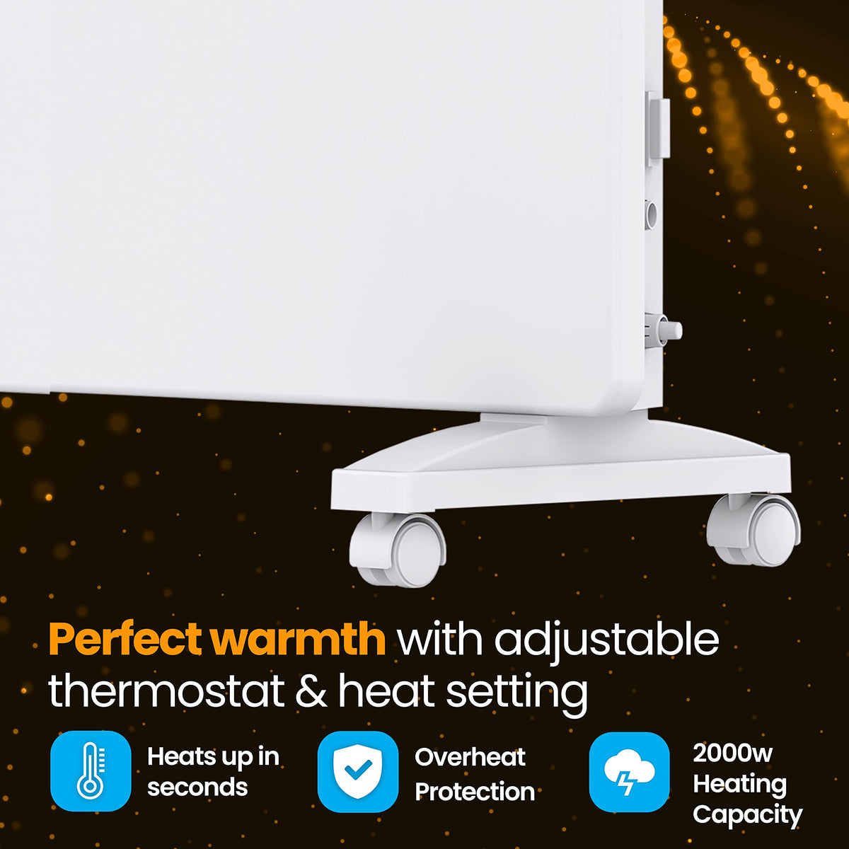 Bonaire 2000W Heating Smart WiFi Electric Panel Heater Touchscreen Display DEMO
