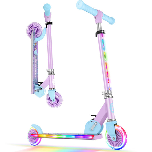 BELEEV Folding Scooters Electric Scooter with Light-Up Wheels and Deck, DEMO