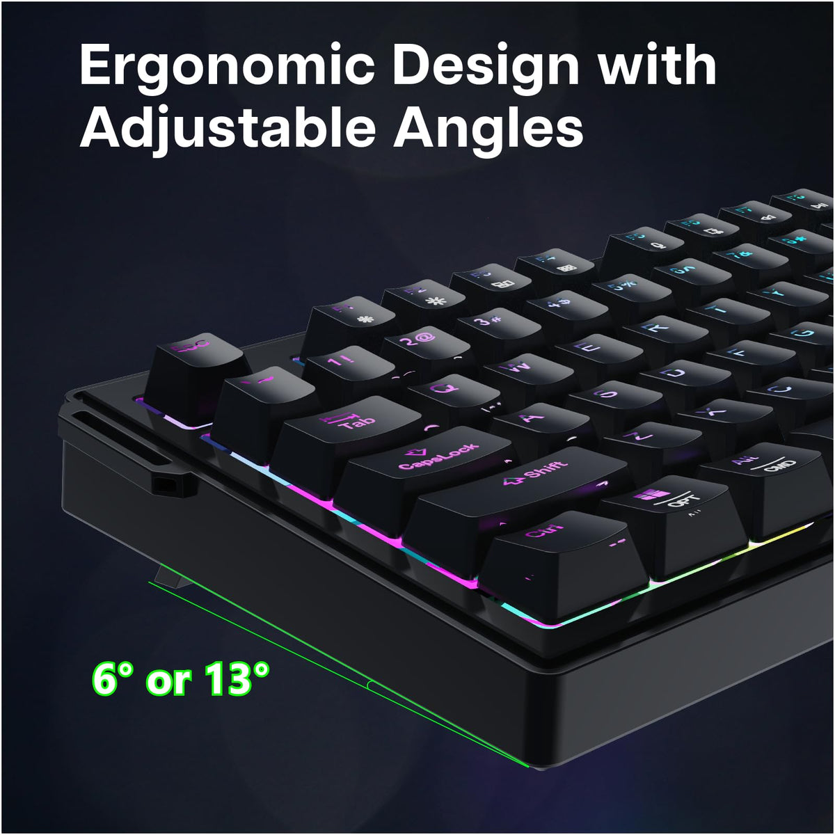 MMOBIEL Mechanical Gaming Keyboard QWERTY Hot-Swappable RGB Backlit Black NEW