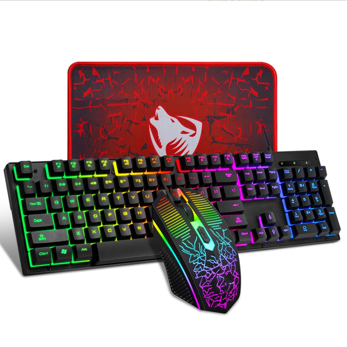 oolong RGB Gaming Keyboard and Mouse Combo with Rainbow LED Backlight DEMO