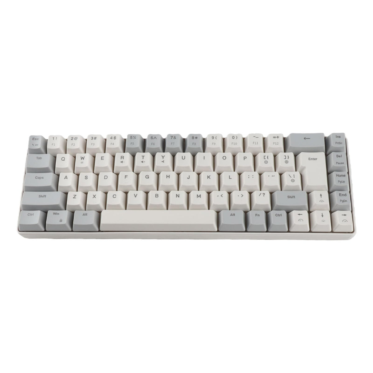 Jectse 60% Mechanical Gaming Keyboard RGB Backlit Ergonomic Gray White NEW