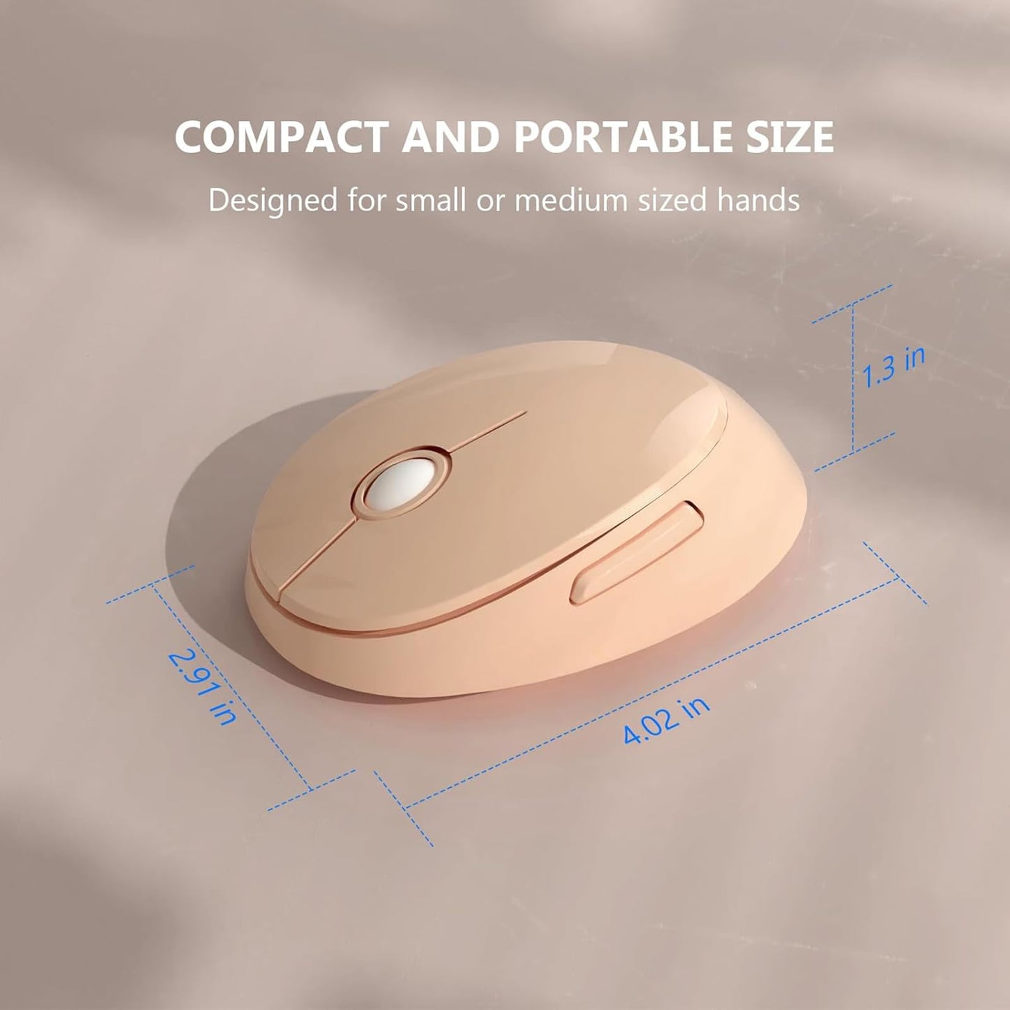 Youker Wireless Keyboard and Mouse Combo 2.4GHz USB Retro Khaki Ergonomic DEMO