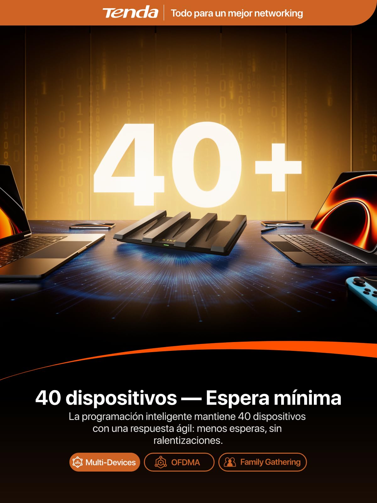 Tenda AX3000 Routers Dual Band Gigabit Wi-Fi 6 Router for Ultrafast DEMO